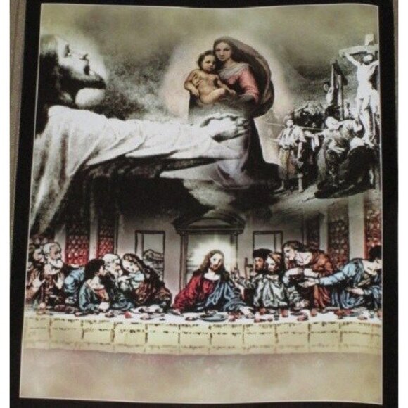 New The Last Supper Jesus Fleece Throw Blanket Gift Spiritual Religious Holy NIP - Picture 2 of 3
